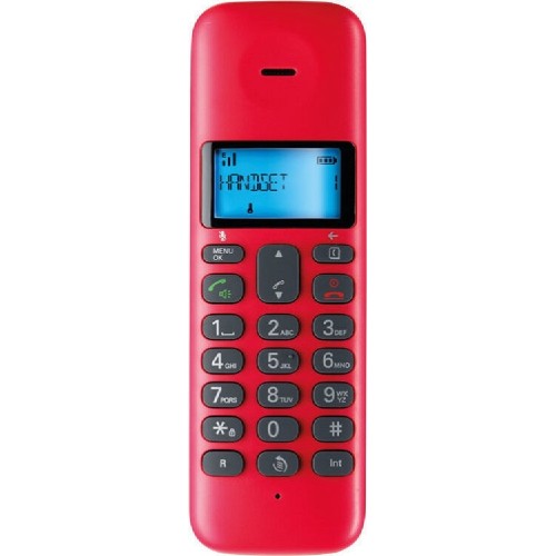 CORDLESS PHONES  T301 CHERRY/GREY SINGLE ΜΕ ΑΝΟΙΧΤΗ ΑΚΡΟΑΣΗ